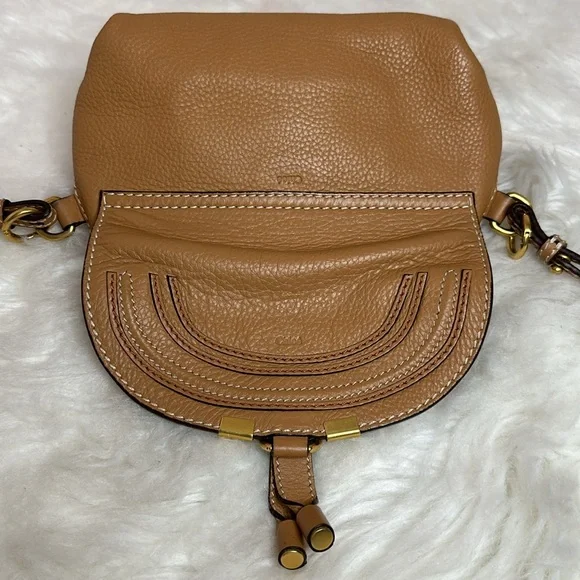 💯Authentic  CHLOE Calfskin Small Marcie Crossbody Bag🍀 - Picture 13 of 17